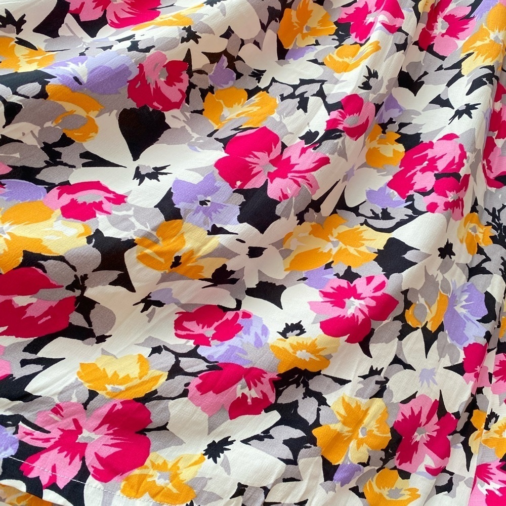 Vintage Floral Midi Skirt - Multicolor - Picture 3 of 8